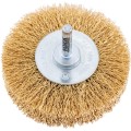 Szczotka druciana 80x20mm 30SWG na trzpieniu mosiężna York Abrasives YRK2952960K