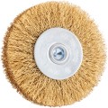 Szczotka druciana 80x20mm 30SWG na trzpieniu mosiężna York Abrasives YRK2952960K