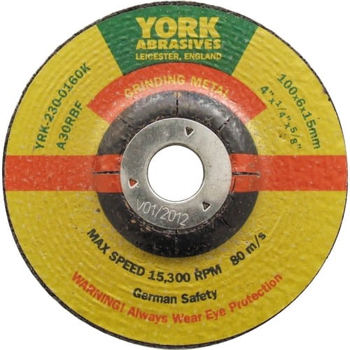 Tarcza do szlifowania 4x3/16x5/8" A30RBF DPC York Abrasives YRK2300120K