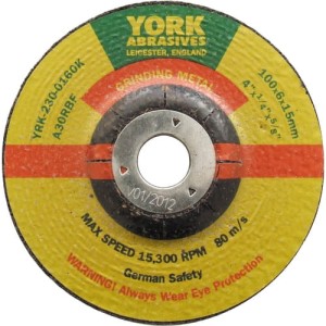 Tarcza do szlifowania 4x3/16x5/8" A30RBF DPC York Abrasives YRK2300120K