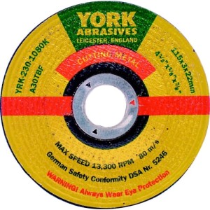 Tarcza tnąca 4.1/2x1/8x7/8" A30TBF York Abrasives YRK2301080K