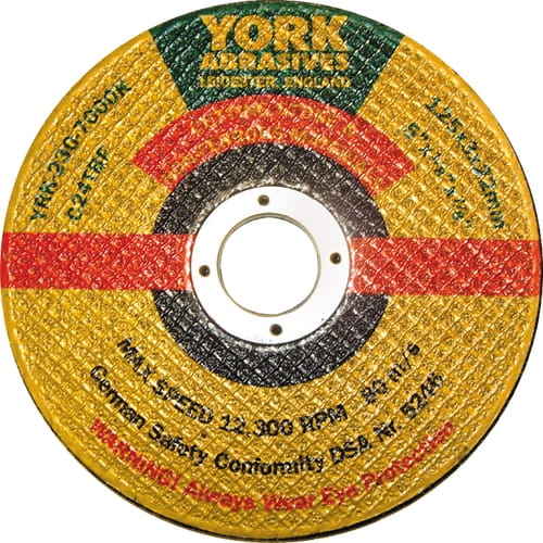 Tarcza do szlifowania metali A30RBF 125mm odsadzona grubość 6mm otwór 22,2mm York Abrasives YRK2302160K YRK-230-2160K