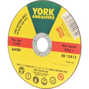 Tarcza tnąca100x1x16mm York Abrasives YRK2304610K YRK-230-4610K