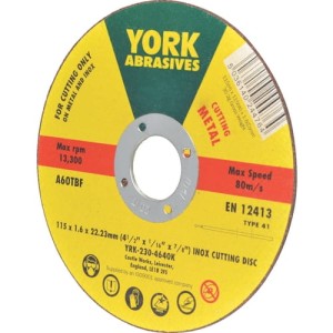 Tarcza tnąca 115x1,6x22,23mm Inox York Abrasives YRK2304640K