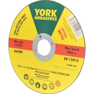 Tarcza tnąca 125x1,6x22,23mm Inox York Abrasives YRK2304670K
