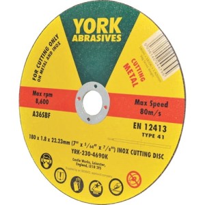 Tarcza tnąca 180x1,8x22,23mm Inox York Abrasives YRK2304690K