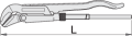 Klucz do rur 45° szwedzki 1" Unior (601496) 481/6