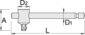Pokrętło3/4" z przesuwnym zabierakiem typu T 3/4"-455mm Unior (602738) 197.3/1