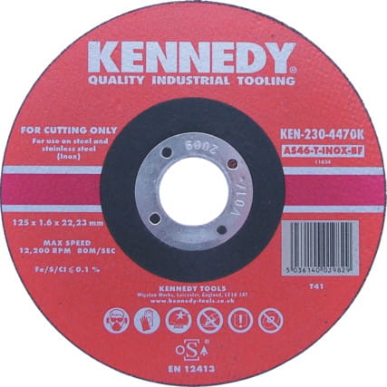 Tarcza typu Inox Cut-Off 125x1,6x22,23mm AS46 Kennedy KEN2304470K