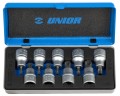 Zestaw nasadek wkrętakowych Torx 1/2" o profilu TX w metalowej kasecie /9 Unior (603657) 192/12