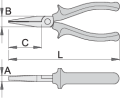 Szczypce płaskie długie 140mm Unior (607878) 472/1BI Wyprzedaż