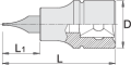 Nasadka wkretakowa z końcówką płaską 1/4" 1,2x7,0 Unior (607897) 187/2SL