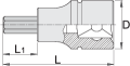 Nasadka wkrętakowa 1/4" z końcówką trzpieniową sześciokątną 4mm Unior (607899) 187/2HX