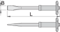 Przecinak murarski z ochraniaczem 350 Unior (608499) 660/6AHS