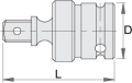 Przegub 1/2" udarowy 60mm Unior (609460) 231.6/4