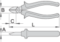 Szczypce tnące boczne izolowane 160mm Unior (610427) 461/1VDEBI