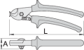 Nożyce do cięcia kabli izolowane 170mm Unior (610440) 580/1VDEBI