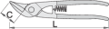 Nożyce do blachy IDEAL 250mm Unior (610945) 568L/7P