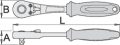 Pokrętło grzechotka 1/2" z mechanizmem zapadkowym 260mm Unior (611782) 190.1/1ABI AP