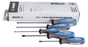Zestaw wkrętaków płaskich i krzyżakowych TBI 5szt. PH Philips Unior Tools (611985) 607CS5TBI