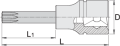 Nasadka 1/2" wkrętakowa profil ZX długa M 8 Unior (612172) 192/2ZXL