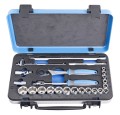 Zestaw kluczy nasadowych 3/8" w metalowej kasecie 6-22/24 Unior (612509) 239A