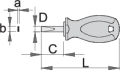 Wkrętak TBI płaski krótki 1.0X5.5X25 Unior (612834) 627TBI