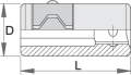 Adapter do bitów 1/4"-1/4" Unior (612867) 188.9