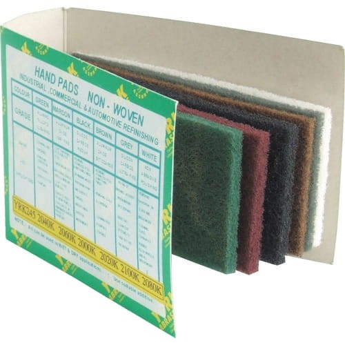 Zestaw włókninowych poduszek ściernych 6szt. 100szt. York Abrasives YRK2453000K