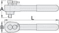 Pokrętło 1/2" z mechanizmem zapadkowym izolowane 245 Unior (619119) 190.1AVDEDP
