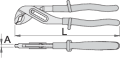 Szczypce nastawne 240mm Unior (619199) 447/1VDEDP