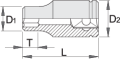Nasadka 3/4" 35mm Unior (619701) 197/1 6p