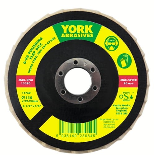 Tarcza polerska 125x22,23mm lamelkowa z filcu G-VA York Abrasives YRK2474740K