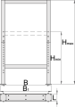 Regulowane nogi do stołu warsztatowego modułowego metalowe niebieskie Unior Tools (625629) 990LA