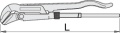 Klucz do rur 45° typ szwedzki 2" Unior (626111) 481/6-H