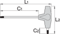 Klucz imbusowy z uchwytem T 7 Unior (626184) 193HX-H