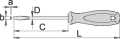 Wkrętak płaski TBI 0.5X3.0X80 Unior (626234) 605TBI-H