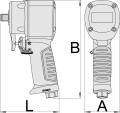 Krótki klucz pneumatyczny 1/2" 745Nm 1563 Unior Tools (627568)