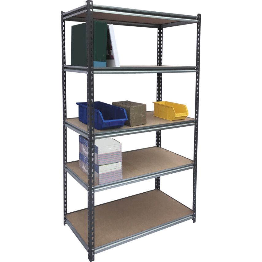 5-SHELF RIVET SHELVING1800x1000x400mm 175KG PER SHELF Matlock MTL4050375A MTL-405-0375A