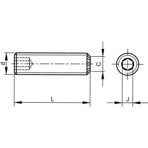 M12x45 wkręt dociskowy KNURLEDCUP POINT (GR-45H) (14.9) Qualfast QFT6023441H QFT-602-3441H