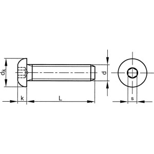 M8x70 SKT BUTTON HEAD SCREW(GR-10.9) Qualfast QFT6040247B QFT-604-0247B