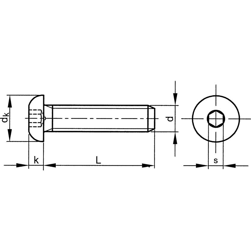 M12x45 SKT BUTTON HEAD SCREW(GR-10.9) Qualfast QFT6040267W QFT-604-0267W