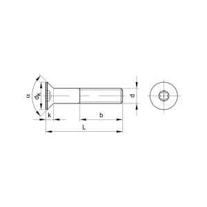 M4x40 Śruba imbusowa z łbem stożkowym ocynkowana klasa 10.9 Qualfast QFT6040407H QFT-604-0407H
