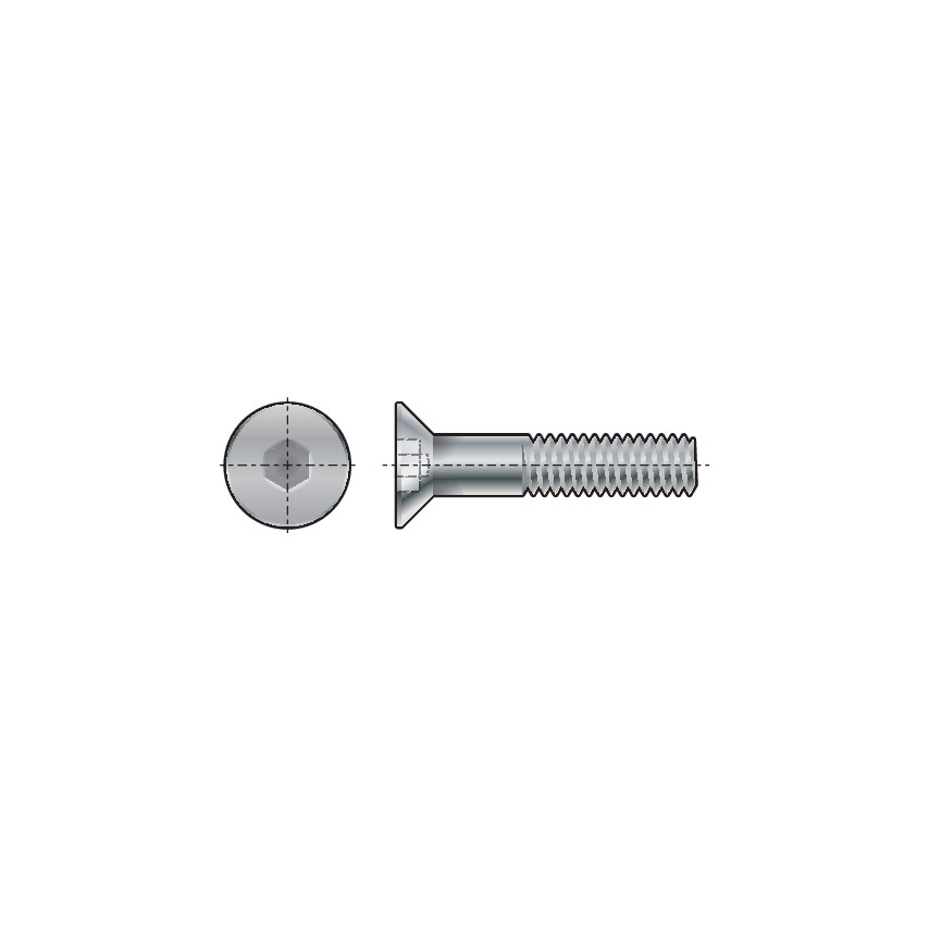 M10x70 Śruba imbusowa z łbem stożkowym A2 nierdzewna Qualfast QFT6042223W QFT-604-2223W