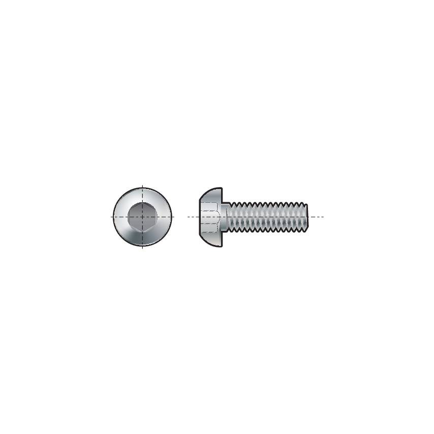 M10x70 SKT BUTTON HEAD SCREWBZP (GR-10.9) Qualfast QFT6044510M QFT-604-4510M