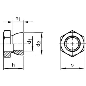 Nakrętki zabezpieczające M6-SW10 SECURITY SHEAR NUT A2 Qualfast QFT6373850A QFT-637-3850A