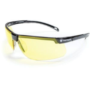 LIGHT AMBER SAFETY GLASSES Tuffsafe TFF9602312B TFF-960-2312B