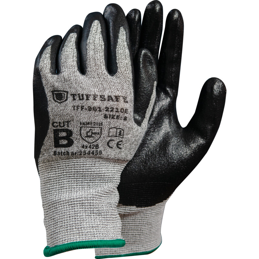 Rękawice CUT B 13G FOAM NITRILE PALMCOATED GLOVE SIZE 11 Tuffsafe TFF9612210L TFF-961-2210L