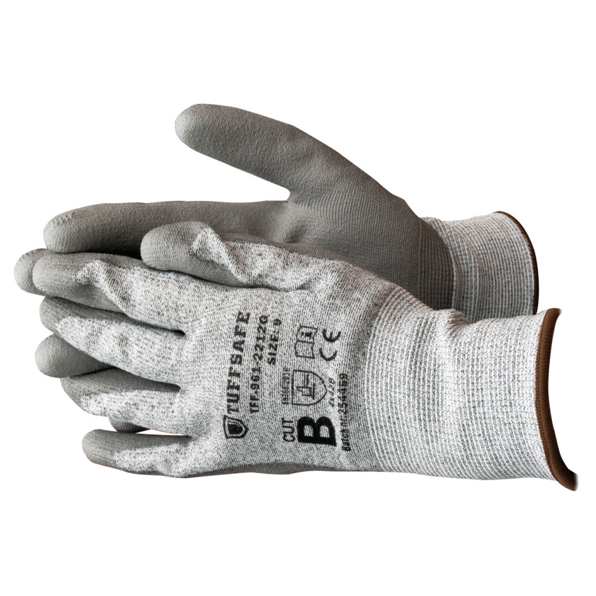 Rękawice CUT B 13G PU PALM COATED GLOVESIZE 9 Tuffsafe TFF9612212G TFF-961-2212G