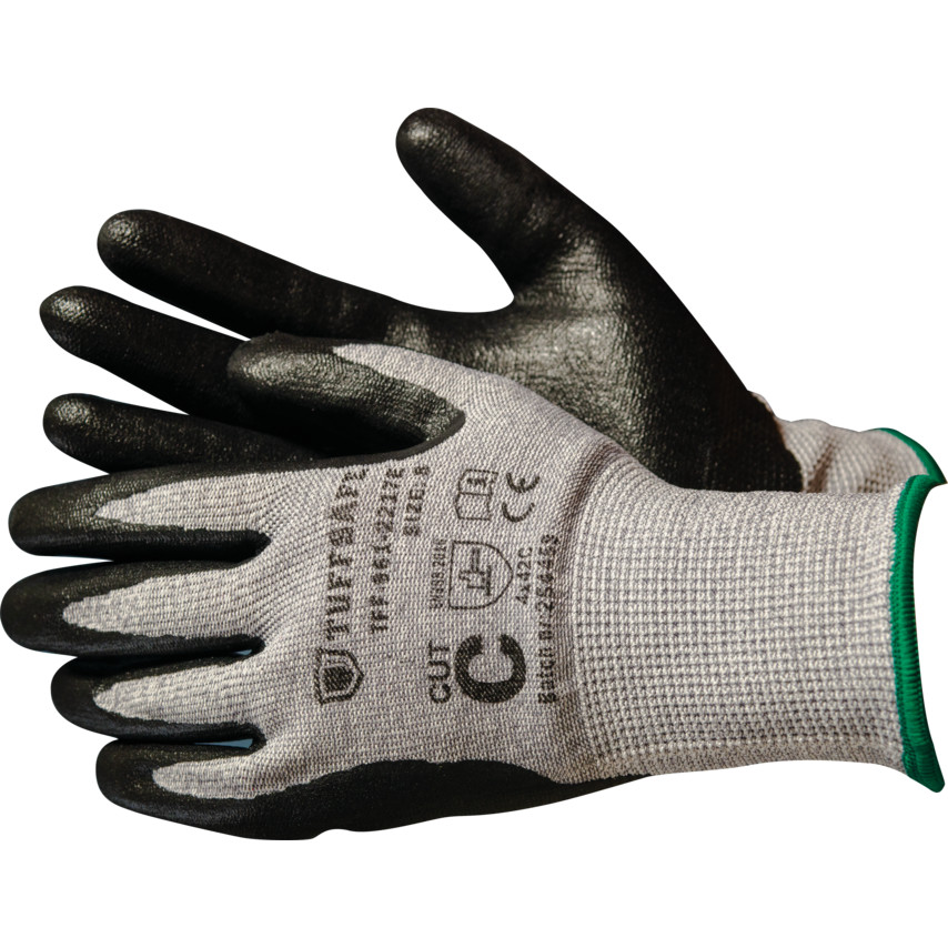 Rękawice CUT C 13G FOAM NITRILE PALMCOATED GLOVE SIZE 8 Tuffsafe TFF9612217E TFF-961-2217E